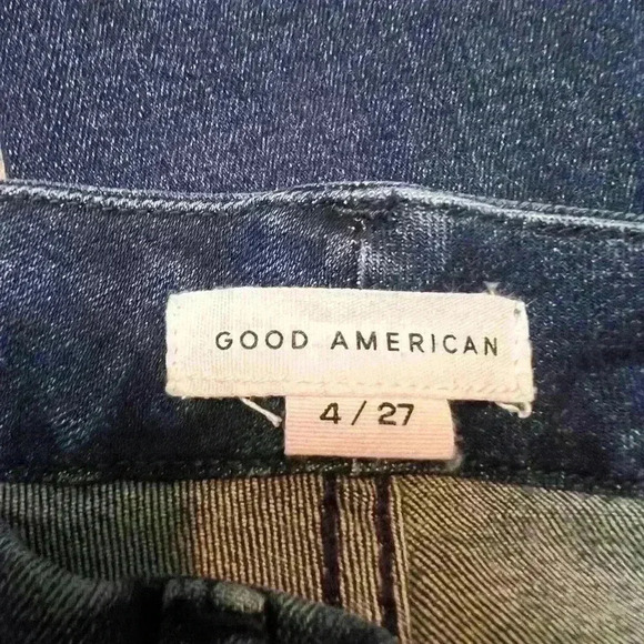 Good American Good Legs with Raw Chewed Hem Blue653 Size 4/27 - Picture 7 of 8